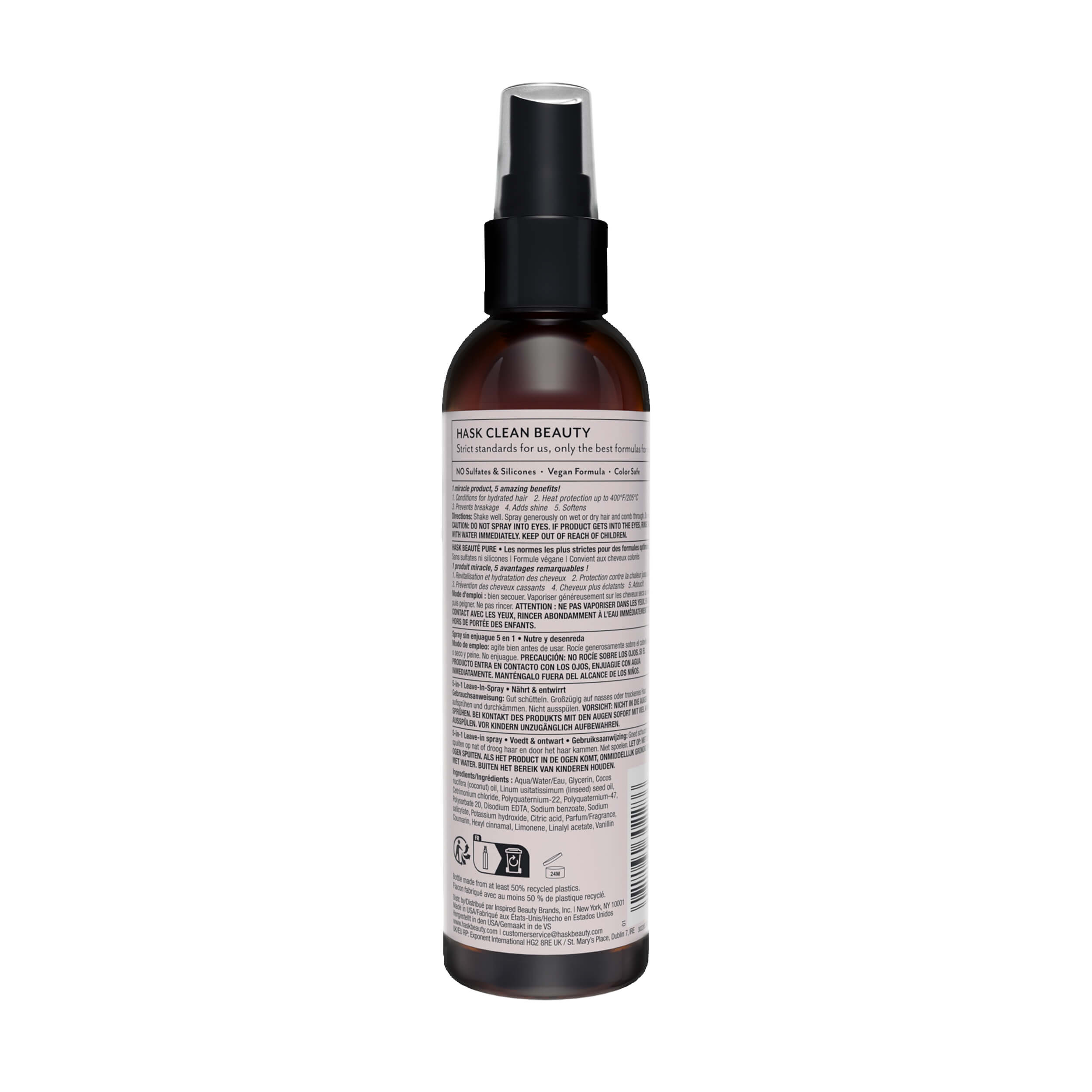 Coconut Oil 5-in-1 Leave-In Spray – HASK Beauty - Main Image