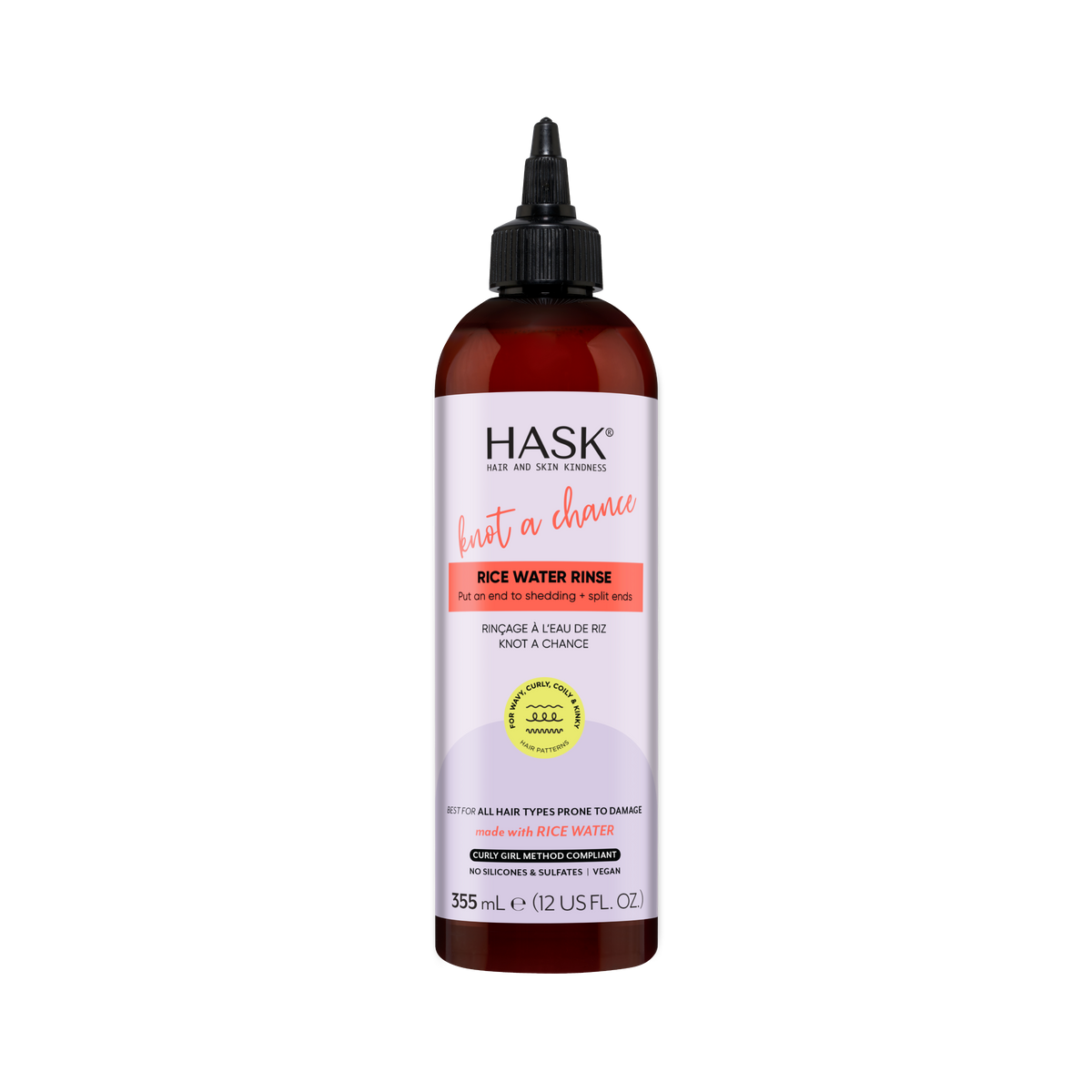 Curly Rice Rice Water Rinse - Rinse-Out Rice Treatment for Curly Hair – HASK Beauty