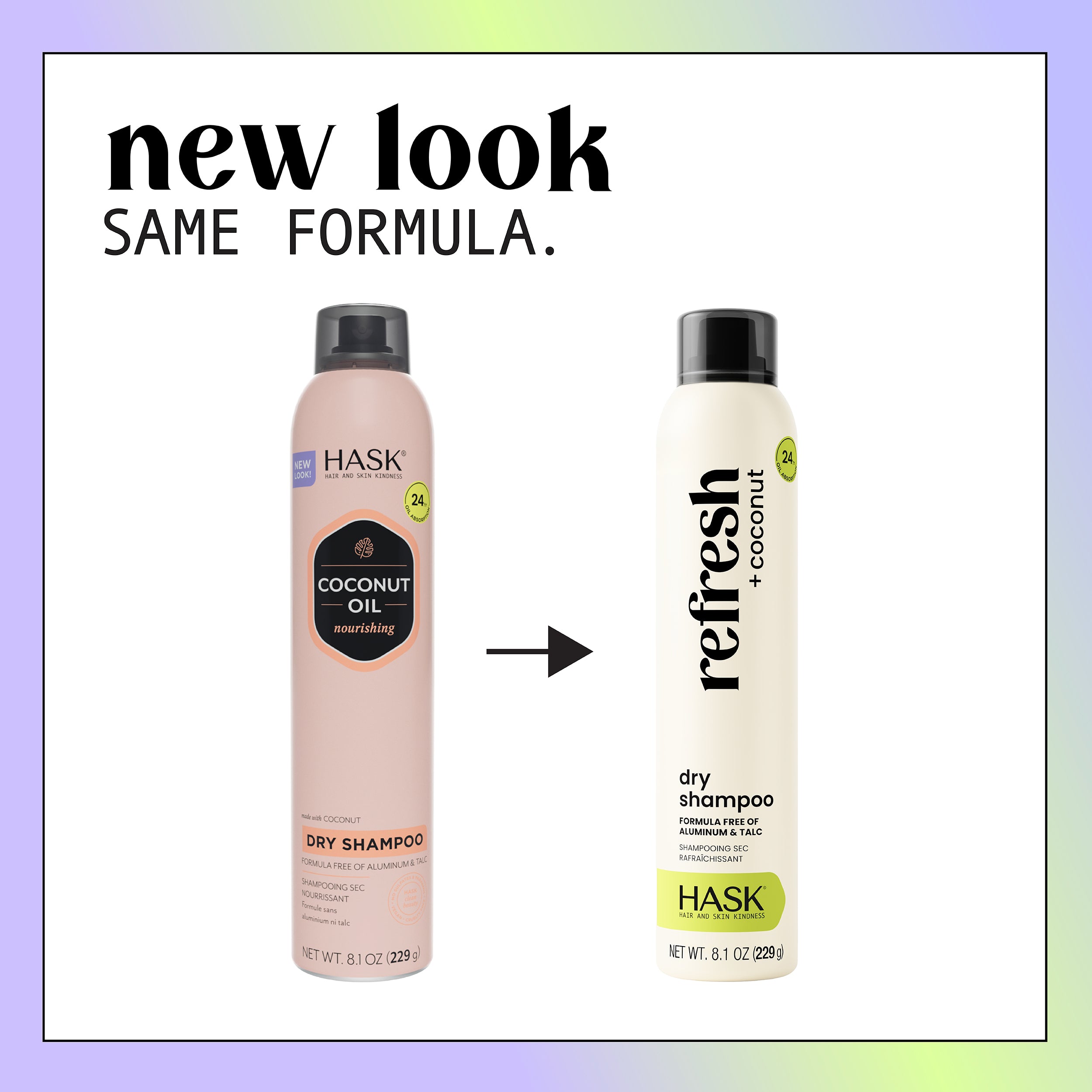 Refresh Shampoo Refresh + Coconut Oil Dry Shampoo 8 oz – HASK Beauty